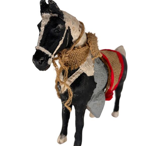 Vintage Horse figurine metal 9-1/2" Height Folk Art - Picture 2 of 7